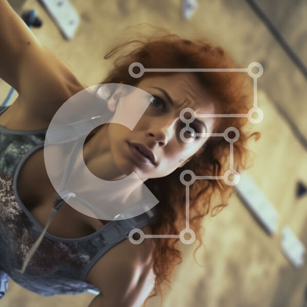 Intra Συλλεκτικό Ξύλινο Παζλ Plywood  4mm - Γυμναστική και διασκέδαση: Γυναίκα που αναρριχείται στο γυμναστήριο με φανελάκι και σορτς Σε Ξύλινο Κουτί - Διαστάσεις Puzzle: 10x10 cm – 25 κομμάτια