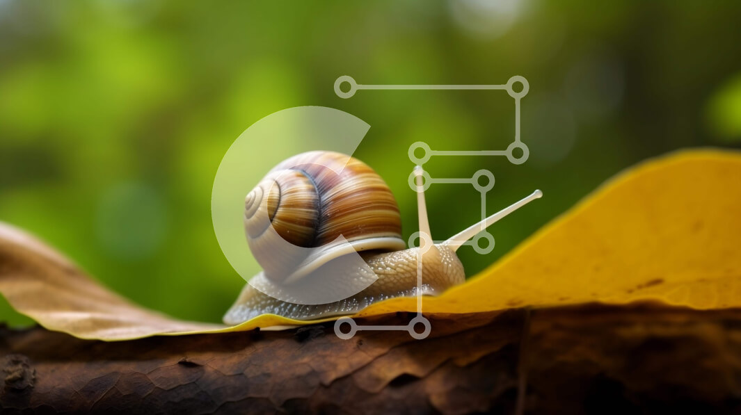 Intra Συλλεκτικό Ξύλινο Παζλ Plywood  4mm - Σαλιγκάρι στο φθινοπωρινό φύλλο Σε Ξύλινο Κουτί - Διαστάσεις: 10x10 cm – 25 κομμάτια