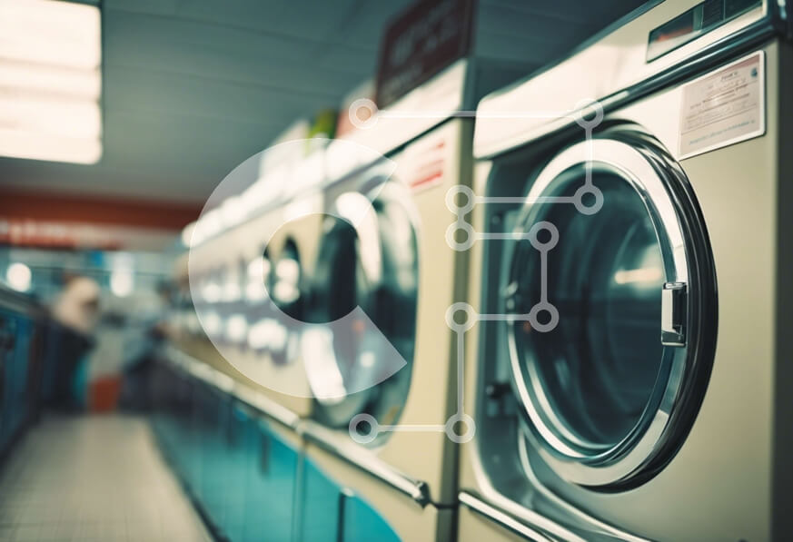 Intra Συλλεκτικό Ξύλινο Παζλ Plywood  4mm - Laundry Room με πλυντήρια και στεγνωτήρια Σε Ξύλινο Κουτί - Διαστάσεις Puzzle: 10x10 cm – 25 κομμάτια