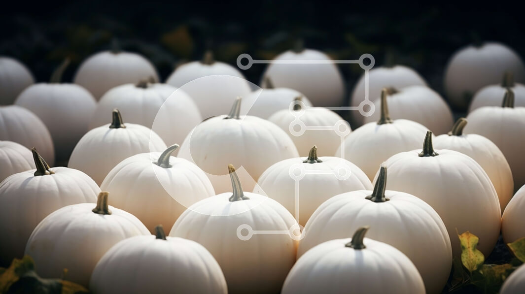 Intra Συλλεκτικό Ξύλινο Παζλ Plywood  4mm - Ομάδα λευκών κολοκύθες σε σειρές Σε Ξύλινο Κουτί - Διαστάσεις: 10x10 cm – 25 κομμάτια