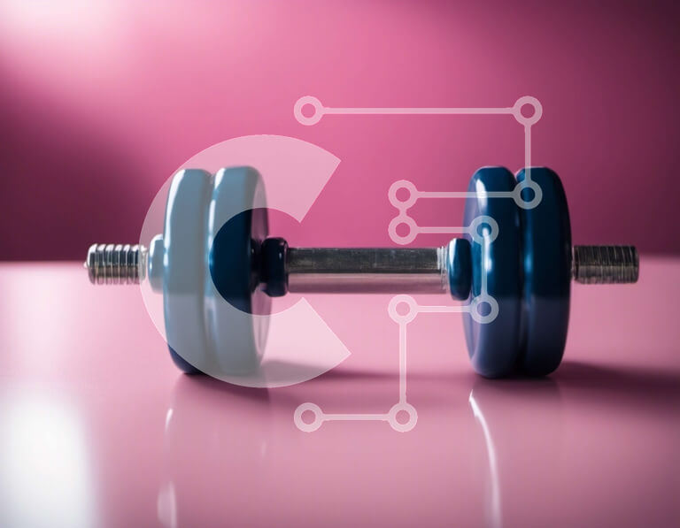 Intra Συλλεκτικό Ξύλινο Παζλ Plywood  4mm - Μπλε αλτήρες σε ροζ επιφάνεια Σε Ξύλινο Κουτί - Διαστάσεις Puzzle: 10x10 cm – 25 κομμάτια