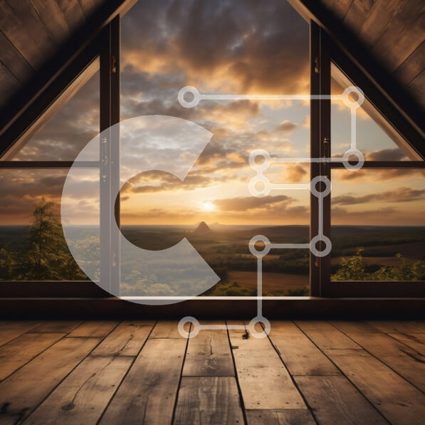 Intra Συλλεκτικό Ξύλινο Παζλ Plywood  4mm - Θέα στο βουνό από ανοιχτό παράθυρο Σε Ξύλινο Κουτί - Διαστάσεις: 10x10 cm – 25 κομμάτια