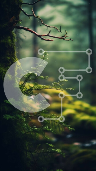 Σετ των 2 Intra Συλλεκτικό Ξύλινο Παζλ Plywood  4mm - Γραφική θέα ενός ποώδη δάσους και ρέματος Σε Ξύλινο Κουτί - Διαστάσεις: 10x10 cm – 25 κομμάτια