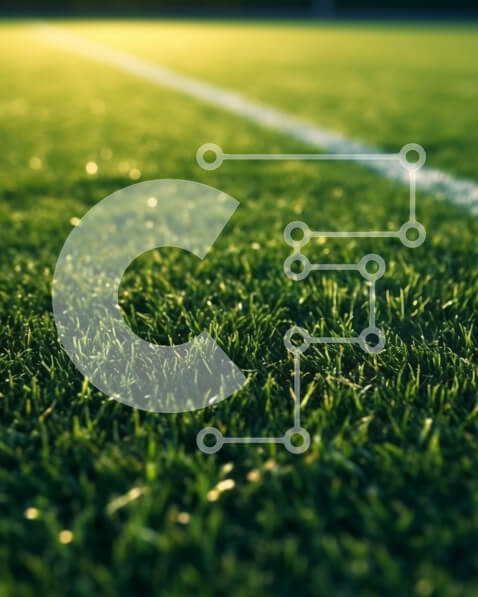 Intra Συλλεκτικό Ξύλινο Παζλ Plywood  4mm - Κοντινό πλάνο γηπέδου ποδοσφαίρου με καταπράσινο γρασίδι Σε Ξύλινο Κουτί - Διαστάσεις Puzzle: 10x10 cm – 25 κομμάτια