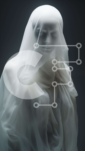 Intra Συλλεκτικό Ξύλινο Παζλ Plywood  4mm - Μυστηριώδες λευκό άγαλμα αγνώστων στοιχείων γυναίκας Σε Ξύλινο Κουτί - Διαστάσεις Puzzle: 10x10 cm – 25 κομμάτια