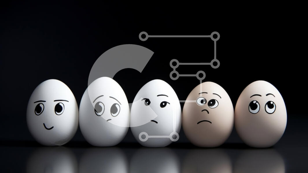 Intra Συλλεκτικό Ξύλινο Παζλ Plywood  4mm - Σειρά λευκών αυγών με εκφράσεις Σε Ξύλινο Κουτί - Διαστάσεις Puzzle: 10x10 cm – 25 κομμάτια