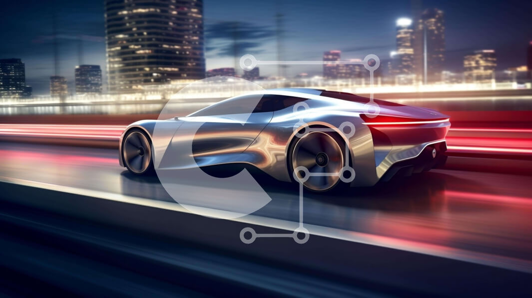 Intra Συλλεκτικό Ξύλινο Παζλ Plywood  4mm - Φουτουριστική οδήγηση αυτοκινήτου τη νύχτα Σε Ξύλινο Κουτί - Διαστάσεις Puzzle: 10x10 cm – 25 κομμάτια