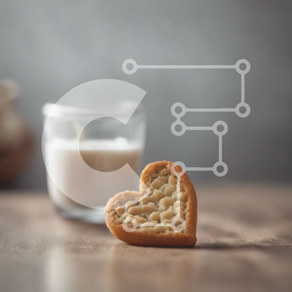 Σετ των 2 Intra Συλλεκτικό Ξύλινο Παζλ Plywood  4mm - Μπισκότο σε σχήμα καρδιάς με γάλα Σε Ξύλινο Κουτί - Διαστάσεις: 10x10 cm – 25 κομμάτια