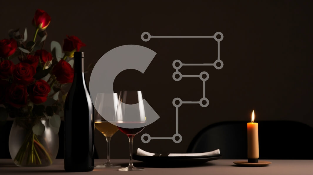 Σετ των 2 Intra Συλλεκτικό Ξύλινο Παζλ Plywood  4mm - Ρομαντικό τραπέζι δείπνου με ποτήρια κρασιού και τριαντάφυλλα Σε Ξύλινο Κουτί - Διαστάσεις: 10x10 cm – 25 κομμάτια