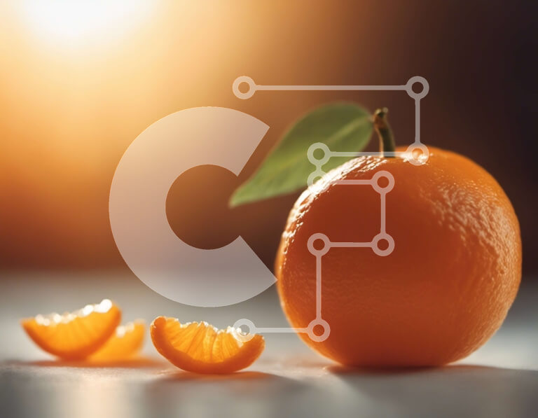 Σετ των 2 Intra Συλλεκτικό Ξύλινο Παζλ Plywood  4mm - Ώριμο Πορτοκάλι με Φύλλο - Φυσικός Φωτισμός Σε Ξύλινο Κουτί - Διαστάσεις: 10x10 cm – 25 κομμάτια