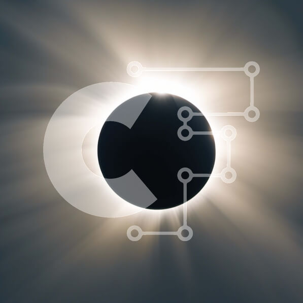 Intra Συλλεκτικό Ξύλινο Παζλ Plywood  4mm - Εκπληκτική ασπρόμαυρη εικόνα μιας έκλειψης ηλίου με αστέρια Σε Ξύλινο Κουτί - Διαστάσεις Puzzle: 10x10 cm – 25 κομμάτια