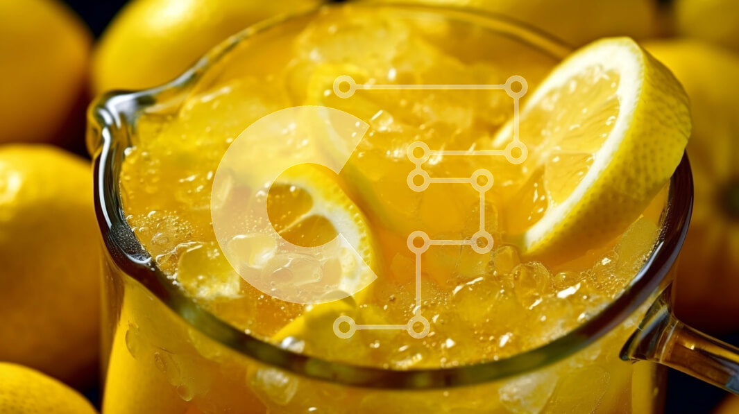 Σετ των 2 Intra Συλλεκτικό Ξύλινο Παζλ Plywood  4mm - Δροσιστική εικόνα της λεμονάδας με φέτες λεμονιού Σε Ξύλινο Κουτί - Διαστάσεις: 10x10 cm – 25 κομμάτια