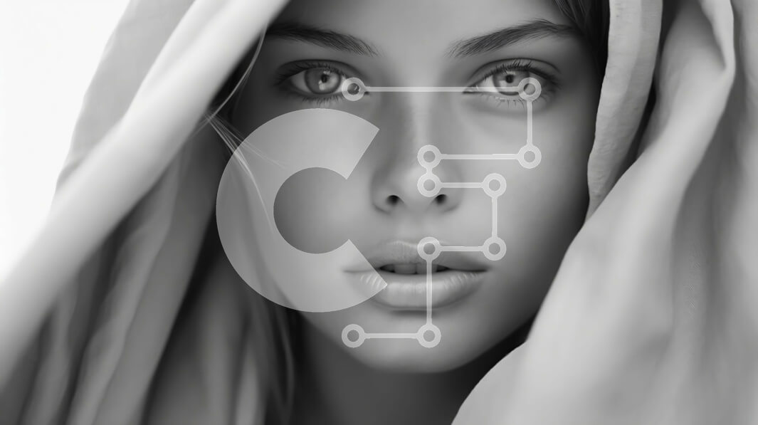 Intra Συλλεκτικό Ξύλινο Παζλ Plywood  4mm - Πορτρέτο μιας σοβαρής γυναίκας με ένα λευκό περιτύλιγμα κεφαλιού πετσέτας Σε Ξύλινο Κουτί - Διαστάσεις Puzzle: 10x10 cm – 25 κομμάτια