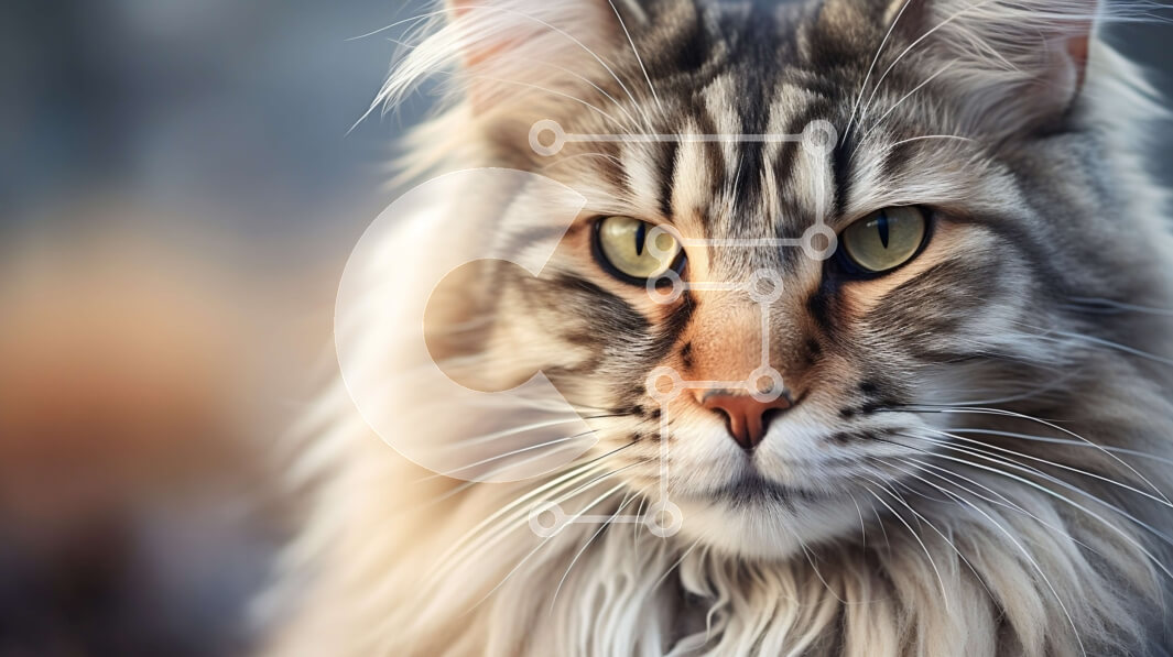 Σετ των 2 Intra Συλλεκτικό Ξύλινο Παζλ Plywood  4mm - Όμορφη μακρυμάλλη γάτα με πράσινα μάτια Σε Ξύλινο Κουτί - Διαστάσεις: 10x10 cm – 25 κομμάτια