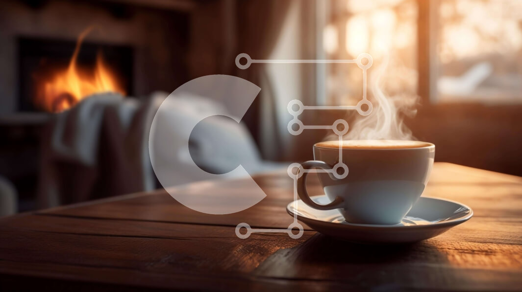 Σετ των 2 Intra Συλλεκτικό Ξύλινο Παζλ Plywood  4mm - Σκηνή καφέ και τζάκι με ψωμί ή κροστίνι Σε Ξύλινο Κουτί - Διαστάσεις: 10x10 cm – 25 κομμάτια