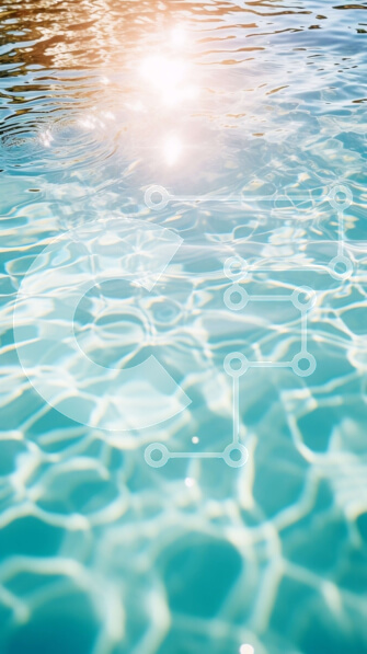 Intra Συλλεκτικό Ξύλινο Παζλ Plywood  4mm - Clear Blue πισίνα με φως του ήλιου Σε Ξύλινο Κουτί - Διαστάσεις Puzzle: 10x10 cm – 25 κομμάτια