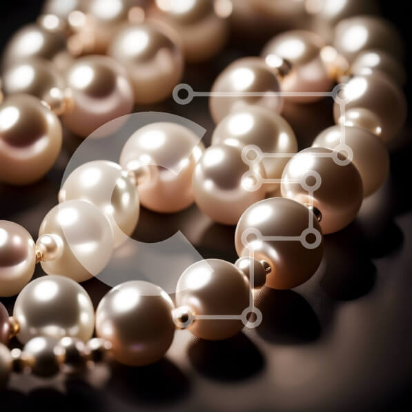 Σετ των 2 Intra Συλλεκτικό Ξύλινο Παζλ Plywood  4mm - Κομψή και εκλεπτυσμένη εικόνα λευκών μαργαριταριών σε μαύρο φόντο Σε Ξύλινο Κουτί - Διαστάσεις: 10x10 cm – 25 κομμάτια