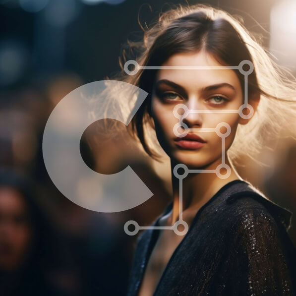 Σετ των 2 Intra Συλλεκτικό Ξύλινο Παζλ Plywood  4mm - Κομψό μοντέλο με μαύρο φόρεμα στο Runway στο Fashion Show Σε Ξύλινο Κουτί - Διαστάσεις: 10x10 cm – 25 κομμάτια