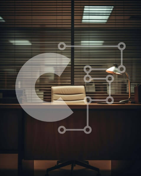 Intra Συλλεκτικό Ξύλινο Παζλ Plywood  4mm - Γραφείο και καρέκλα με ξύλινο εσωτερικό και περσίδες Σε Ξύλινο Κουτί - Διαστάσεις Puzzle: 10x10 cm – 25 κομμάτια