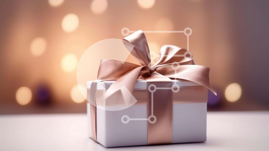 Intra Συλλεκτικό Ξύλινο Παζλ Plywood  4mm - Λευκό κουτί δώρου με ροζ κορδέλα και φωτάκια Σε Ξύλινο Κουτί - Διαστάσεις: 10x10 cm – 25 κομμάτια