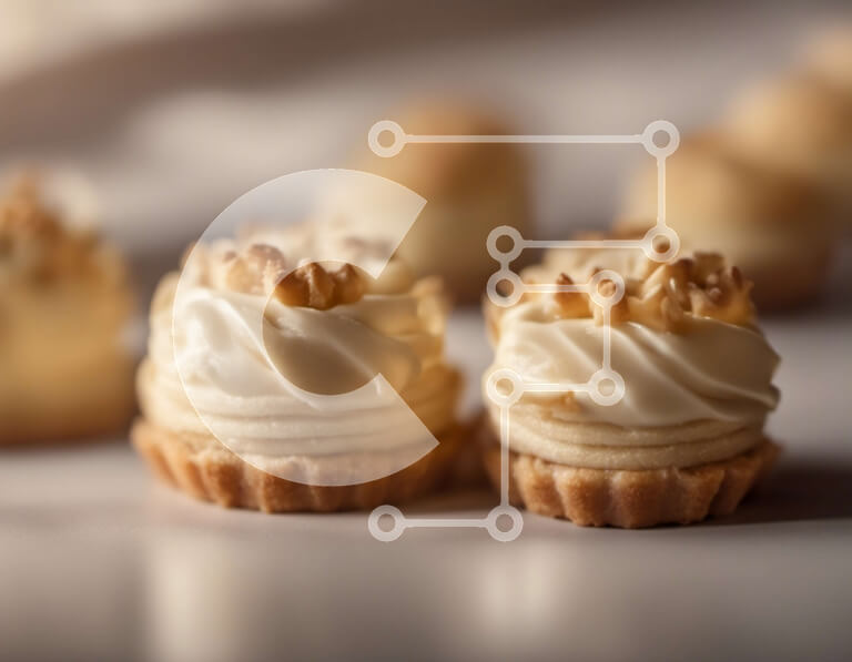 Σετ των 2 Intra Συλλεκτικό Ξύλινο Παζλ Plywood  4mm - Στοίβα από λευκά παγωμένα αρτοσκευάσματα Σε Ξύλινο Κουτί - Διαστάσεις: 10x10 cm – 25 κομμάτια