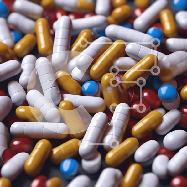 Intra Συλλεκτικό Ξύλινο Παζλ Plywood  4mm - Πολύχρωμα χάπια και κάψουλες για φαρμακευτική αγωγή Σε Ξύλινο Κουτί - Διαστάσεις Puzzle: 10x10 cm – 25 κομμάτια