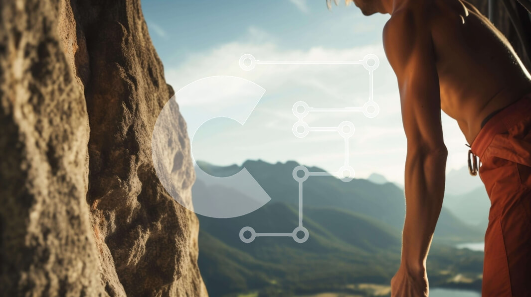 Intra Συλλεκτικό Ξύλινο Παζλ Plywood  4mm - Άνδρας ορειβάτης σε εντυπωσιακό βράχο Σε Ξύλινο Κουτί - Διαστάσεις: 10x10 cm – 25 κομμάτια