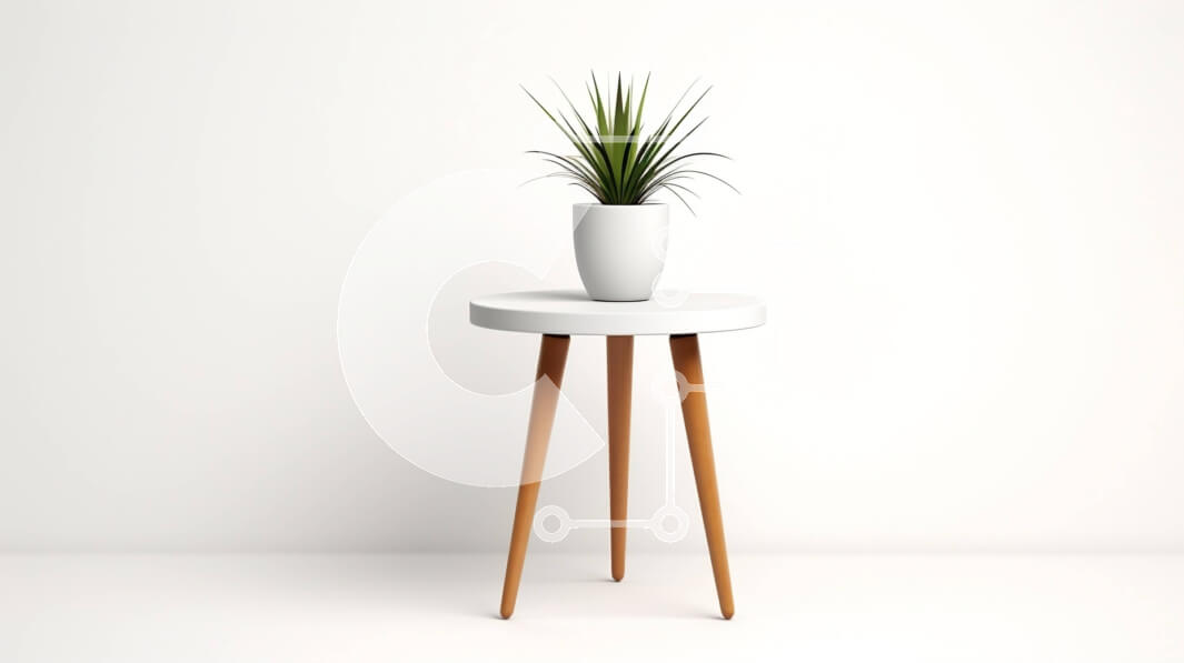 Intra Συλλεκτικό Ξύλινο Παζλ Plywood  4mm - Λευκό βάζο με φυτό σε ξύλινο βάθρο Σε Ξύλινο Κουτί - Διαστάσεις Puzzle: 10x10 cm – 25 κομμάτια