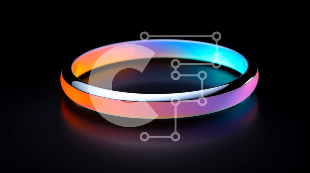 Intra Συλλεκτικό Ξύλινο Παζλ Plywood  4mm - Πολύχρωμο πολύχρωμο δαχτυλίδι σε μαύρο φόντο Σε Ξύλινο Κουτί - Διαστάσεις Puzzle: 10x10 cm – 25 κομμάτια