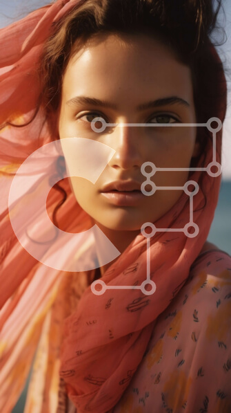 Σετ των 2 Intra Συλλεκτικό Ξύλινο Παζλ Plywood  4mm - Όμορφη εικόνα μιας γυναίκας δίπλα στον ωκεανό Σε Ξύλινο Κουτί - Διαστάσεις: 10x10 cm – 25 κομμάτια