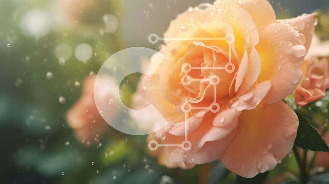 Intra Συλλεκτικό Ξύλινο Παζλ Plywood  4mm - Ροζ τριαντάφυλλο με σταγονίδια νερού - σύμβολο φυσικής ομορφιάς Σε Ξύλινο Κουτί - Διαστάσεις: 10x10 cm – 25 κομμάτια