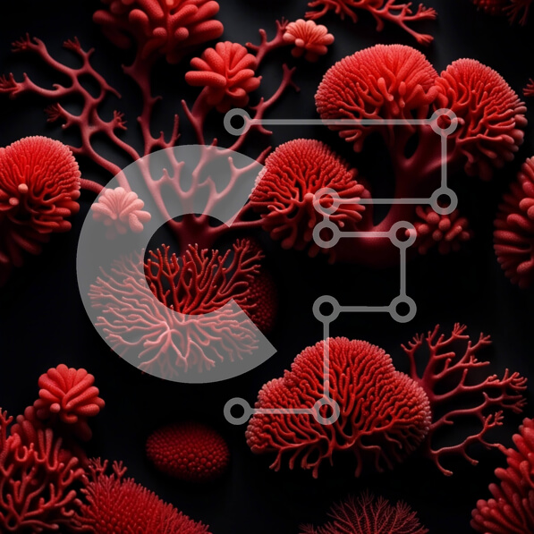 Intra Συλλεκτικό Ξύλινο Παζλ Plywood  4mm - Όμορφη εικόνα από κοντά της αποικίας κόκκινων κοραλλιών Σε Ξύλινο Κουτί - Διαστάσεις: 10x10 cm – 25 κομμάτια