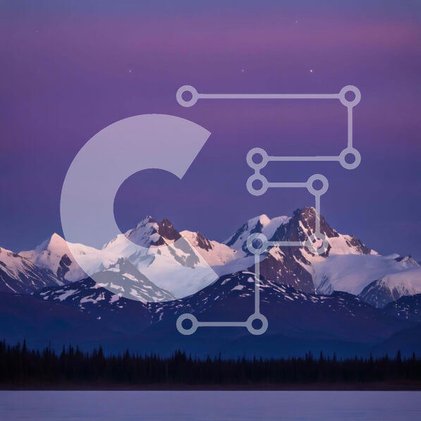 Intra Συλλεκτικό Ξύλινο Παζλ Plywood  4mm - Χιονισμένη οροσειρά με λίμνες και πορφυρό ουρανό Σε Ξύλινο Κουτί - Διαστάσεις: 10x10 cm – 25 κομμάτια