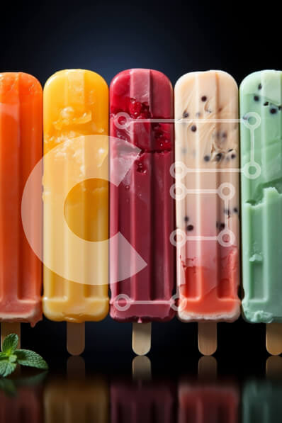 Σετ των 2 Intra Συλλεκτικό Ξύλινο Παζλ Plywood  4mm - Ζωντανά Popsicles με διαφορετικές γεύσεις - Ιδανικά για το καλοκαίρι Σε Ξύλινο Κουτί - Διαστάσεις: 10x10 cm – 25 κομμάτια