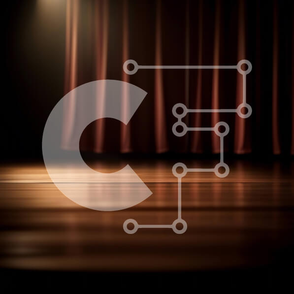 Intra Συλλεκτικό Ξύλινο Παζλ Plywood  4mm - Κενή σκηνή με κόκκινη κουρτίνα - φόντο δραματικών τεχνών Σε Ξύλινο Κουτί - Διαστάσεις Puzzle: 10x10 cm – 25 κομμάτια