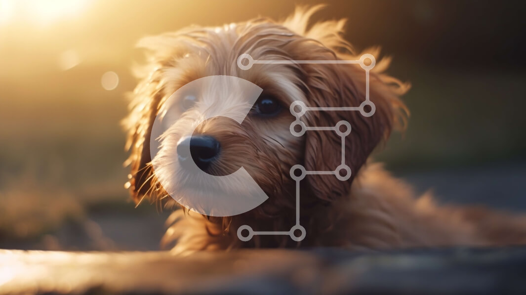 Σετ των 2 Intra Συλλεκτικό Ξύλινο Παζλ Plywood  4mm - Χαριτωμένο σκυλί που χαλαρώνει στον ήλιο Σε Ξύλινο Κουτί - Διαστάσεις: 10x10 cm – 25 κομμάτια