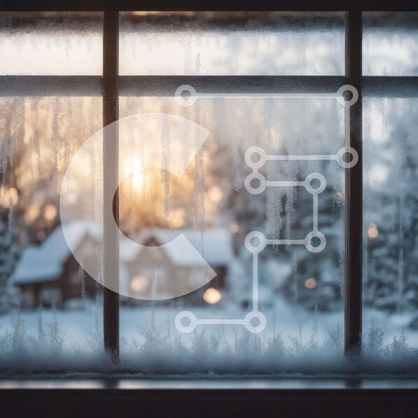 Intra Συλλεκτικό Ξύλινο Παζλ Plywood  4mm - Άνετο χειμερινό παράθυρο με παγωμένη θέα Σε Ξύλινο Κουτί - Διαστάσεις Puzzle: 10x10 cm – 25 κομμάτια