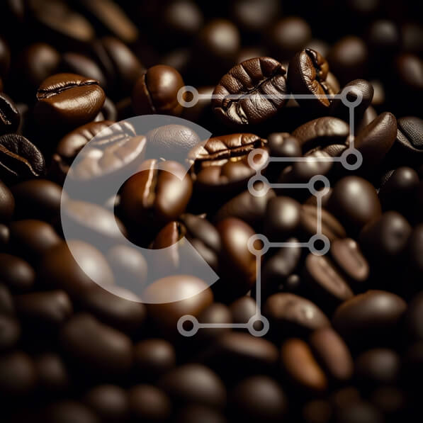 Σετ των 2 Intra Συλλεκτικό Ξύλινο Παζλ Plywood  4mm - Όμορφη κοντινή εικόνα με κόκκους καφέ σε σκούρο φόντο Σε Ξύλινο Κουτί - Διαστάσεις: 10x10 cm – 25 κομμάτια