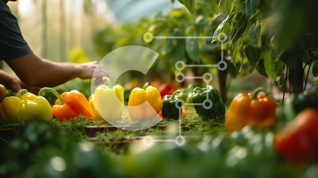 Intra Συλλεκτικό Ξύλινο Παζλ Plywood  4mm - Άνθρωπος που μαζεύει πιπεριές από τον εσωτερικό κήπο Σε Ξύλινο Κουτί - Διαστάσεις: 10x10 cm – 25 κομμάτια