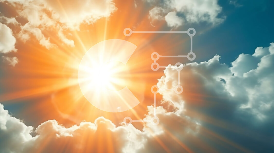 Intra Συλλεκτικό Ξύλινο Παζλ Plywood  4mm - Εκπληκτική εικόνα ενός λαμπερού ήλιου που φωτίζει έναν καθαρό μπλε ουρανό με χνουδωτά λευκά σύννεφα Σε Ξύλινο Κουτί - Διαστάσεις Puzzle: 10x10 cm – 25 κομμάτια