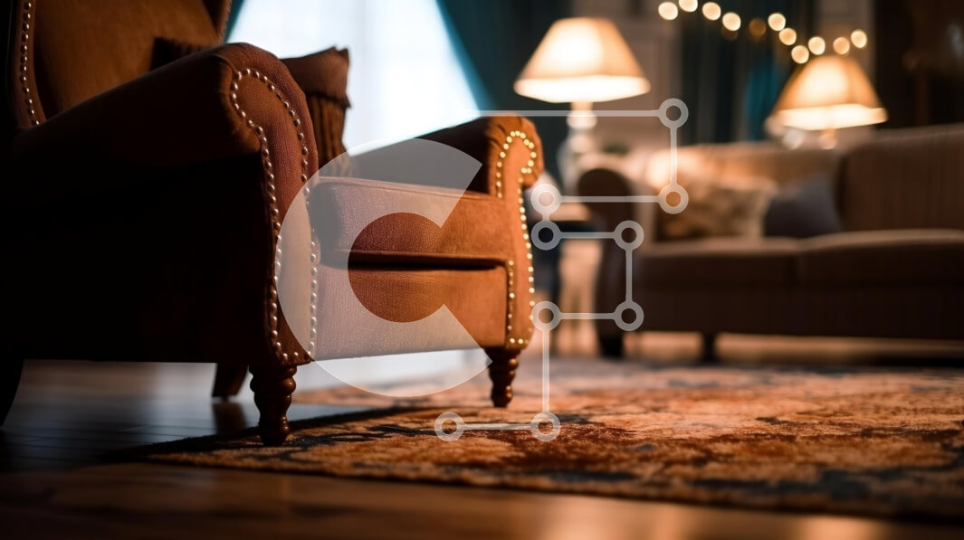 Intra Συλλεκτικό Ξύλινο Παζλ Plywood  4mm - Κλασική καφέ δερμάτινη πολυθρόνα σε ένα ζεστό δωμάτιο με χαμηλό φωτισμό Σε Ξύλινο Κουτί - Διαστάσεις Puzzle: 10x10 cm – 25 κομμάτια