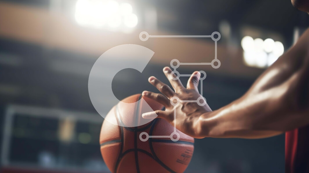 Intra Συλλεκτικό Ξύλινο Παζλ Plywood  4mm - Παίκτης μπάσκετ που φτάνει για την μπάλα σε ένα ενεργό παιχνίδι ή προπόνηση Σε Ξύλινο Κουτί - Διαστάσεις Puzzle: 10x10 cm – 25 κομμάτια