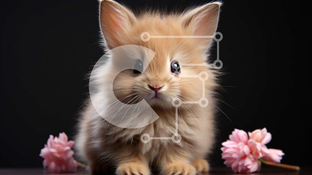 Intra Συλλεκτικό Ξύλινο Παζλ Plywood  4mm - Χαριτωμένο καφέ κουνέλι με ροζ λουλούδι Σε Ξύλινο Κουτί - Διαστάσεις: 10x10 cm – 25 κομμάτια