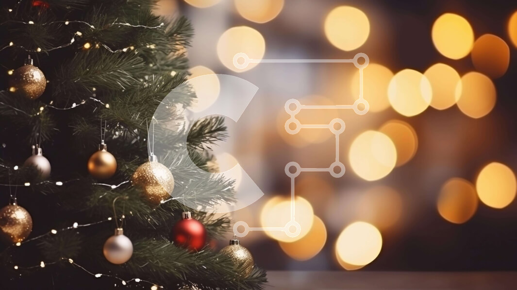 Intra Συλλεκτικό Ξύλινο Παζλ Plywood  4mm - Χριστουγεννιάτικο δέντρο με χρυσά και ασημένια στολίδια Σε Ξύλινο Κουτί - Διαστάσεις: 10x10 cm – 25 κομμάτια