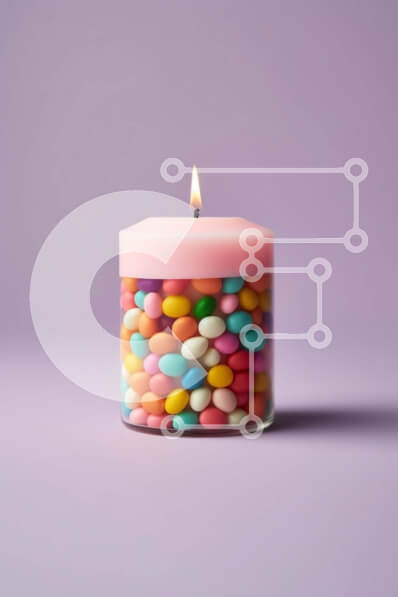 Σετ των 2 Intra Συλλεκτικό Ξύλινο Παζλ Plywood  4mm - Γλυκές απολαύσεις: Πολύχρωμο βάζο καραμέλας γεμάτο με διάφορα είδη καραμέλας Σε Ξύλινο Κουτί - Διαστάσεις: 10x10 cm – 25 κομμάτια