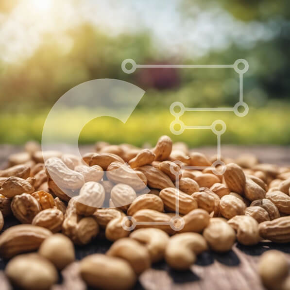 Σετ των 2 Intra Συλλεκτικό Ξύλινο Παζλ Plywood  4mm - Σωρός από φρέσκα φιστίκια χωρίς κέλυφος σε ξύλινο τραπέζι Σε Ξύλινο Κουτί - Διαστάσεις: 10x10 cm – 25 κομμάτια