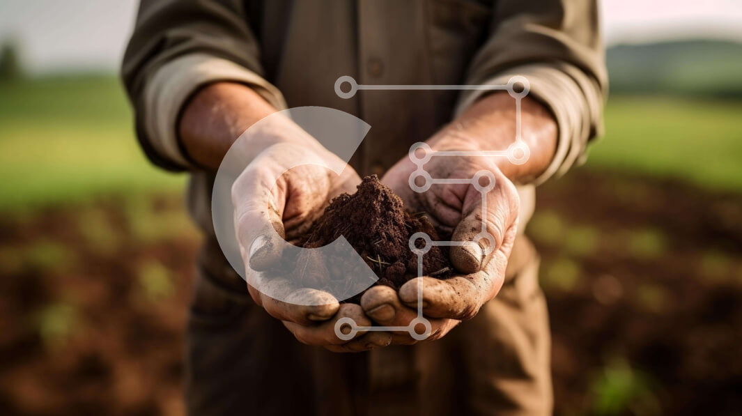 Intra Συλλεκτικό Ξύλινο Παζλ Plywood  4mm - Άτομο που κρατά ένα σωρό από χώμα για καλλιέργεια Σε Ξύλινο Κουτί - Διαστάσεις: 10x10 cm – 25 κομμάτια