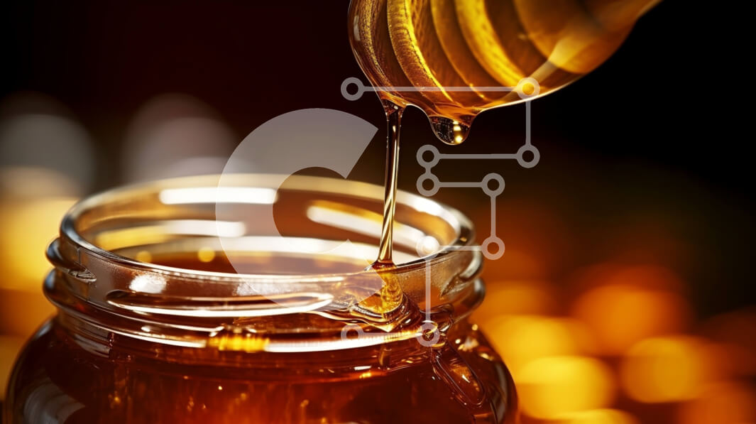 Σετ των 2 Intra Συλλεκτικό Ξύλινο Παζλ Plywood  4mm - Μέλι που στάζει από κουτάλι σε γυάλινο βάζο Σε Ξύλινο Κουτί - Διαστάσεις: 10x10 cm – 25 κομμάτια