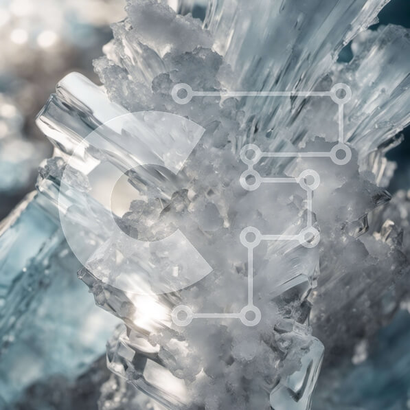 Intra Συλλεκτικό Ξύλινο Παζλ Plywood  4mm - Κοντινό πλάνο με καθαρό μπλε κρύσταλλο Σε Ξύλινο Κουτί - Διαστάσεις Puzzle: 10x10 cm – 25 κομμάτια