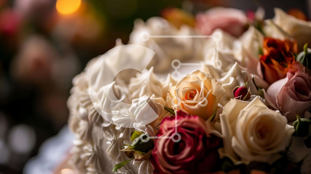 Σετ των 2 Intra Συλλεκτικό Ξύλινο Παζλ Plywood  4mm - Τούρτα λουλουδιών για γιορτές Σε Ξύλινο Κουτί - Διαστάσεις: 10x10 cm – 25 κομμάτια